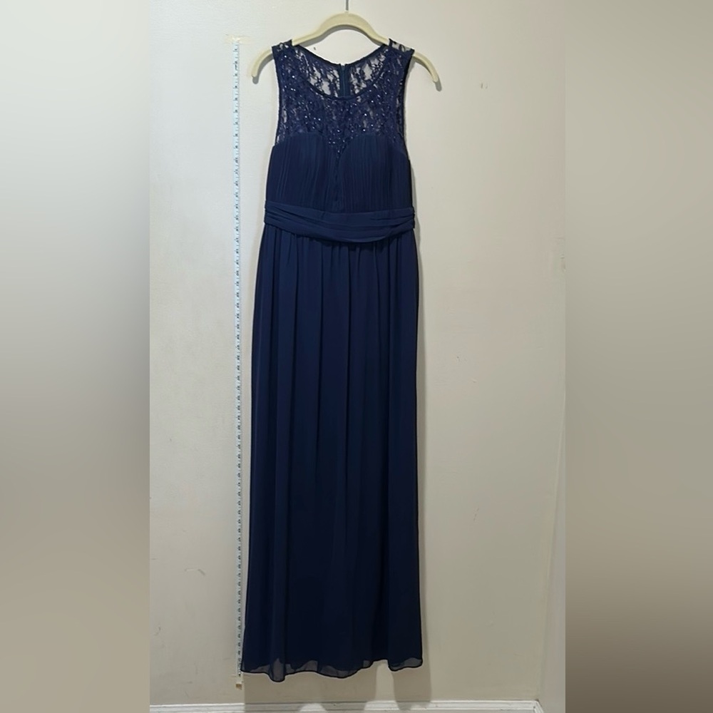 Maniju Blue Sleeveless Sequin Formal Homecoming Maxi‎ Dress Hoco Prom